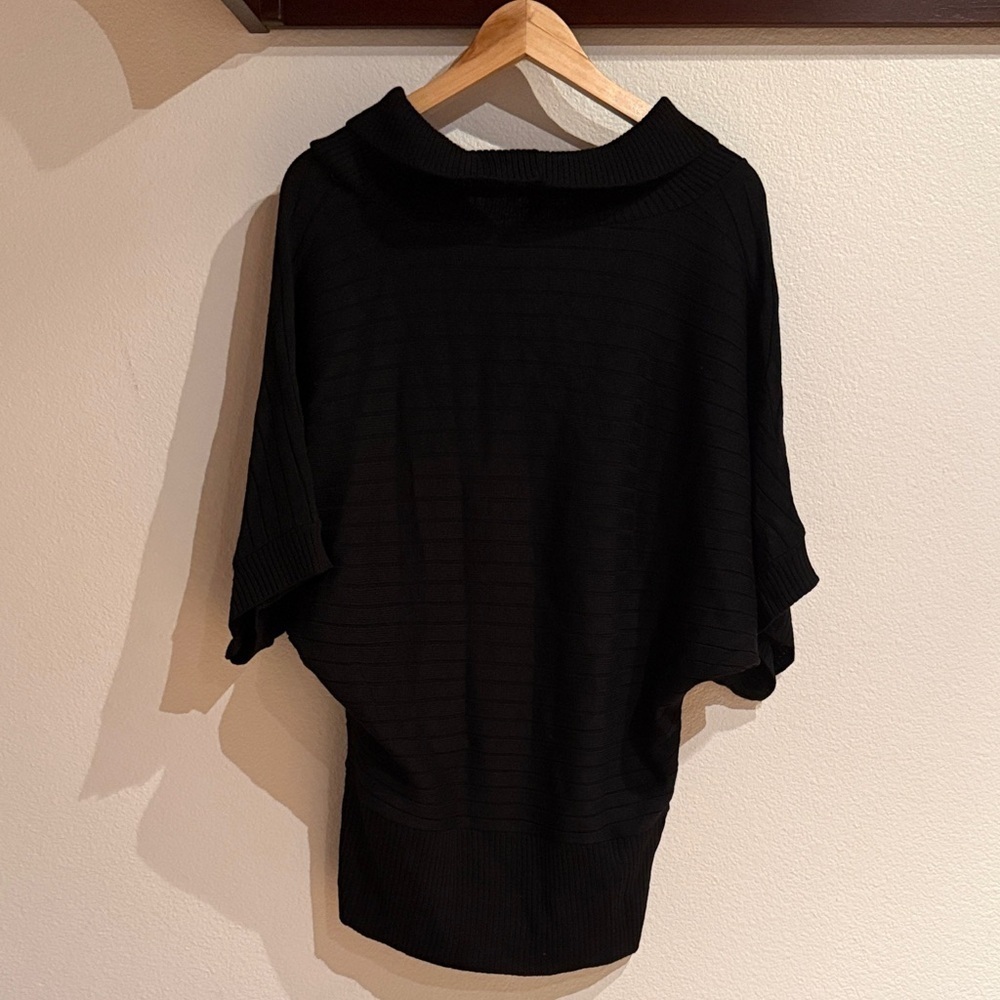 Sweet Kizz Wide Cowl Neck Sweater, Dolman Sleeves and Ribbed Fitted Hem, Size XL